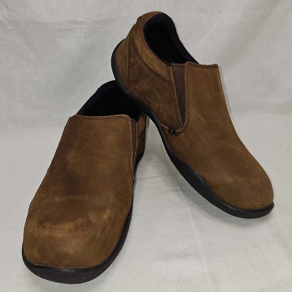 Kuru Kivi Slip-On Wide Comfort Shoes Brown Nubuck Women's Size 8 W - Picture 1 of 11